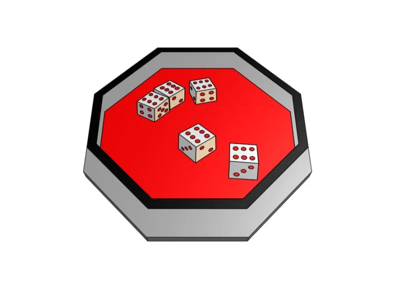Yahtzee Coaster and Magnet