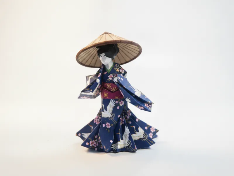 Geo Geisha Figurine Japanese Art 3D Printable