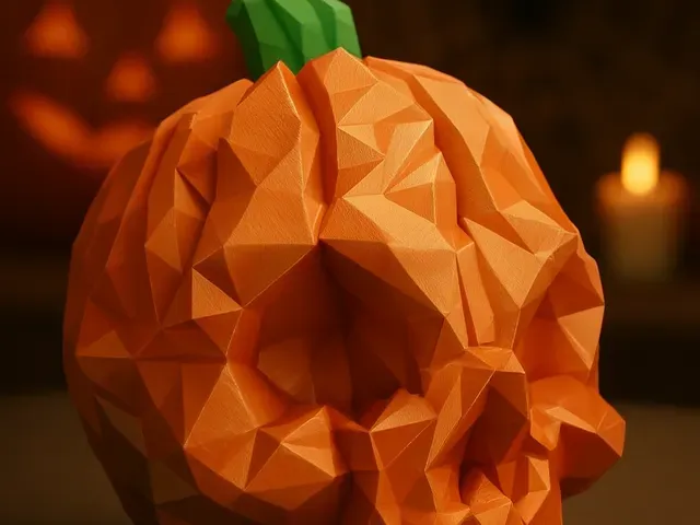 Pumpkin Skull - Low Poly