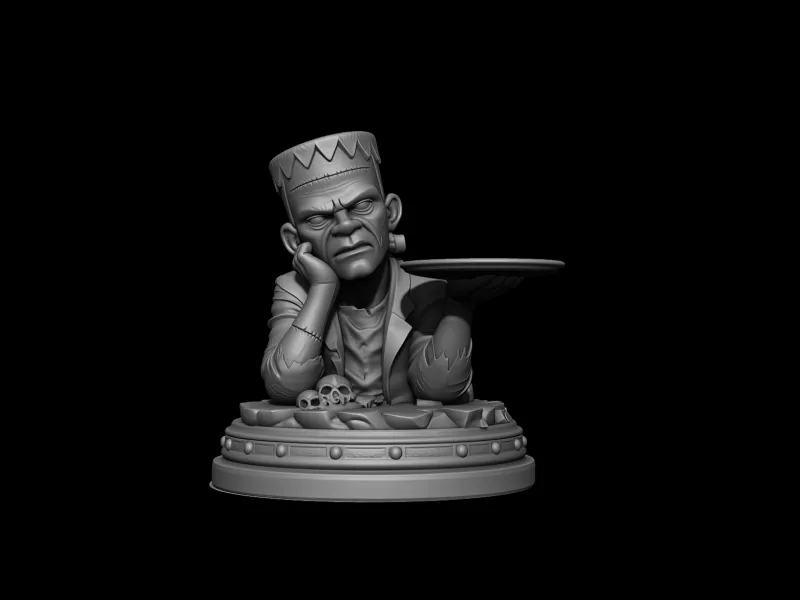 The Patient Monster – Frankenstein Tray Holder Statue