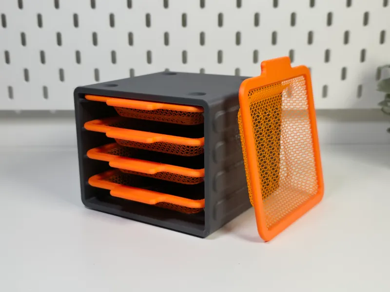 Organizador de escritorio modular con bandejas termoformadas