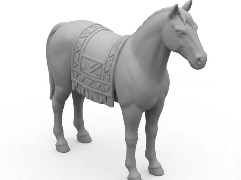Cavalo com manta