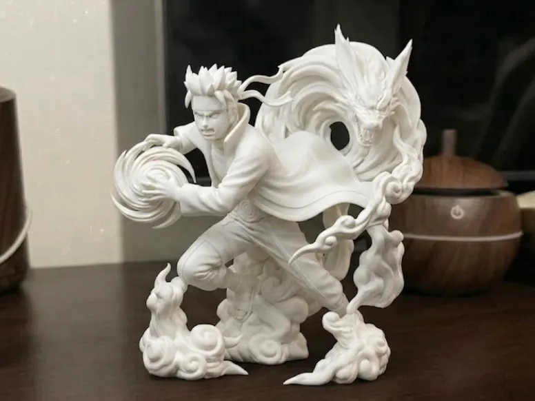 Naruto & Kurama: Statua Rasengan Dettagliata
