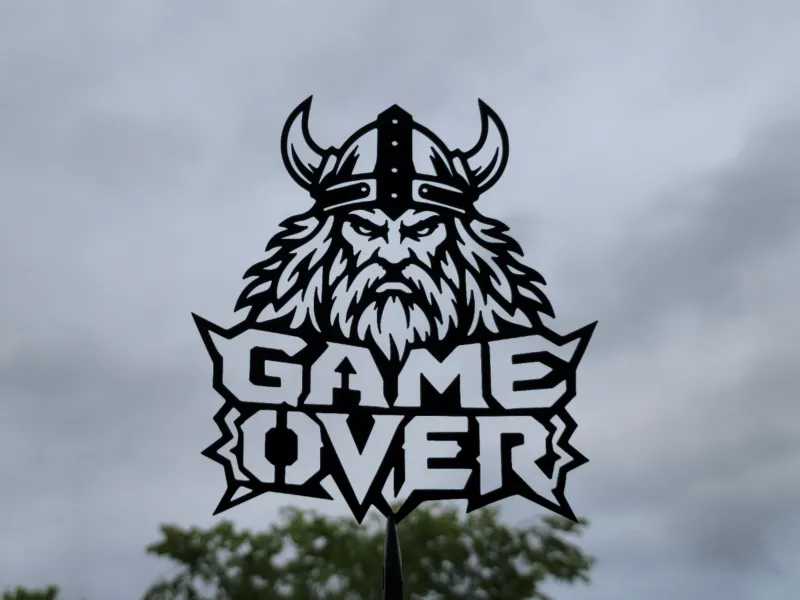 Game Over Viking Wall Art Decor