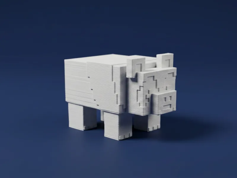 Minecraft Panda - Blocky Animal 3D Model