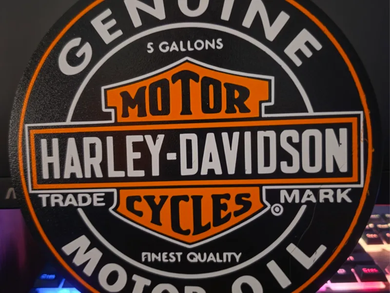 Scatola luminosa Harley Davidson Genuine Motor Oil