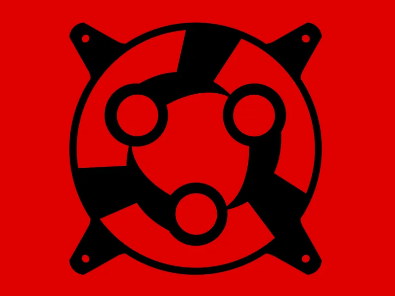 Naruto MADARA ETERNAL SHARINGAN - Rejilla Personalizada para Ventilador de 120mm