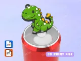 Soda Tab Opener Keychain Cute dinosaur-0