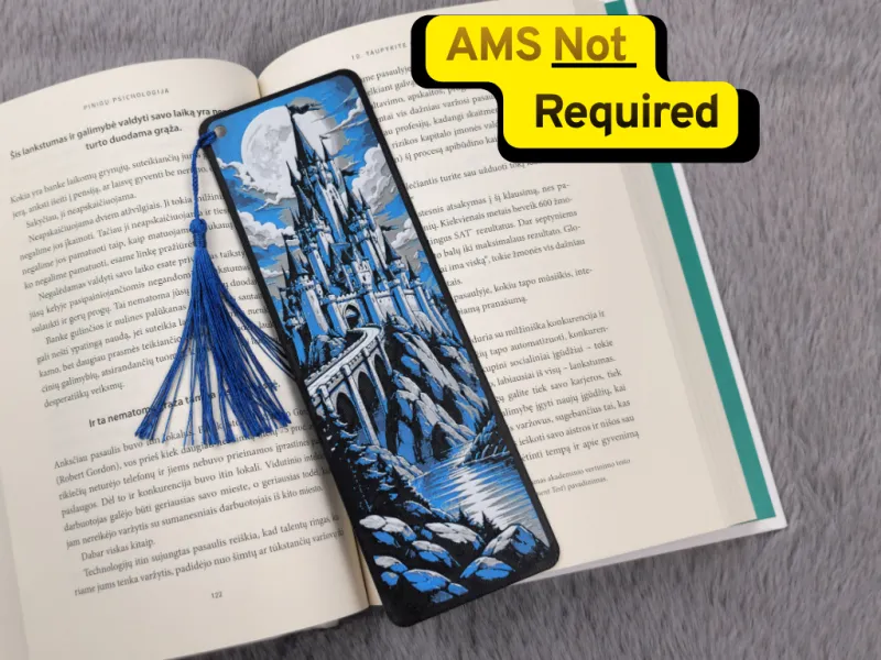 Fantasy Moon Castle HueForge Bookmark