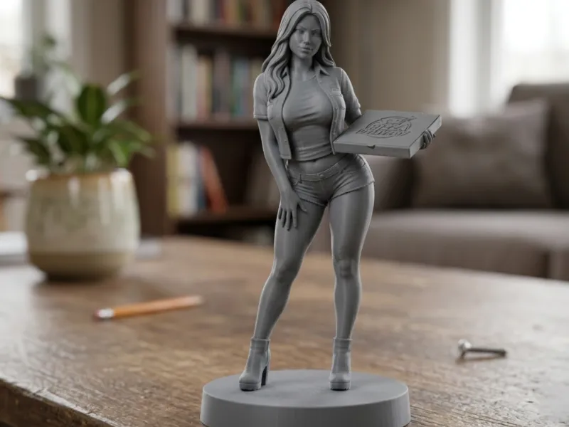 Kawaii Delivery Girl Statue v2