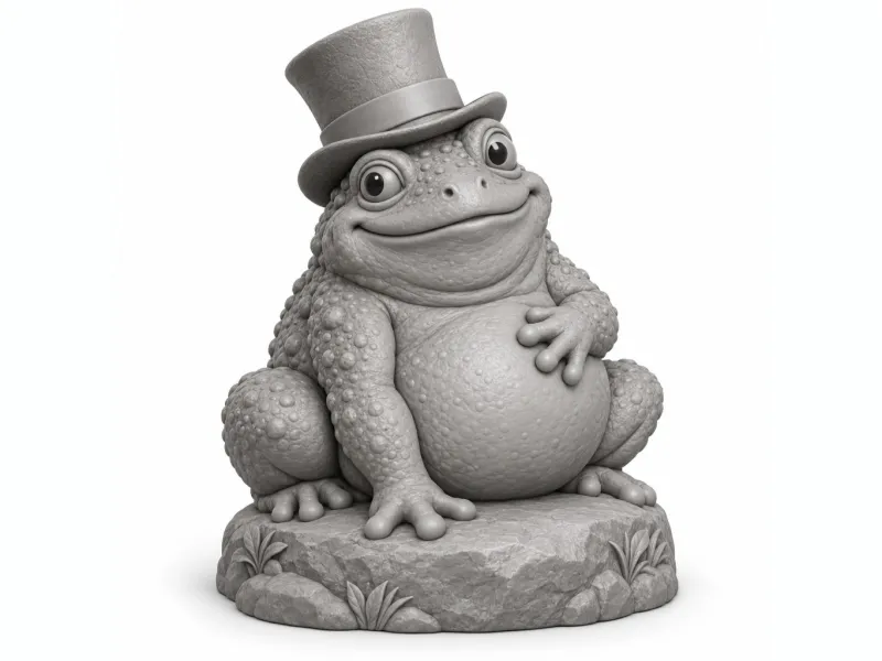 Froschgentleman mit Zylinder