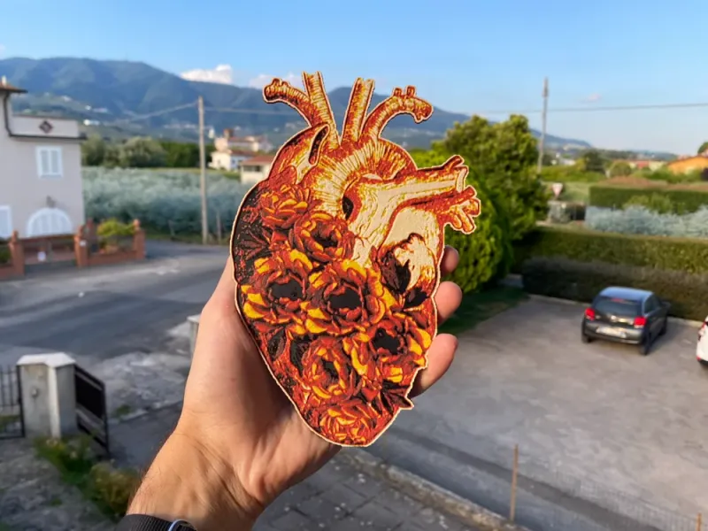 Heart-Shaped Art with Flowers