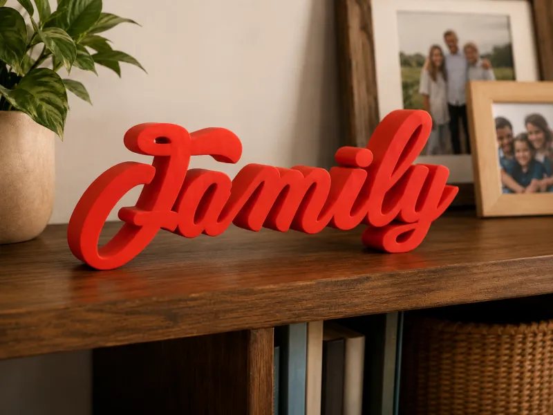 Family – Decorazione da Tavolo per la Casa | Stampa 3D