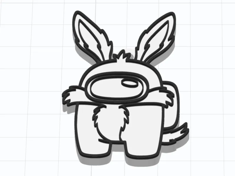Wile E. Coyote Among Us keychain