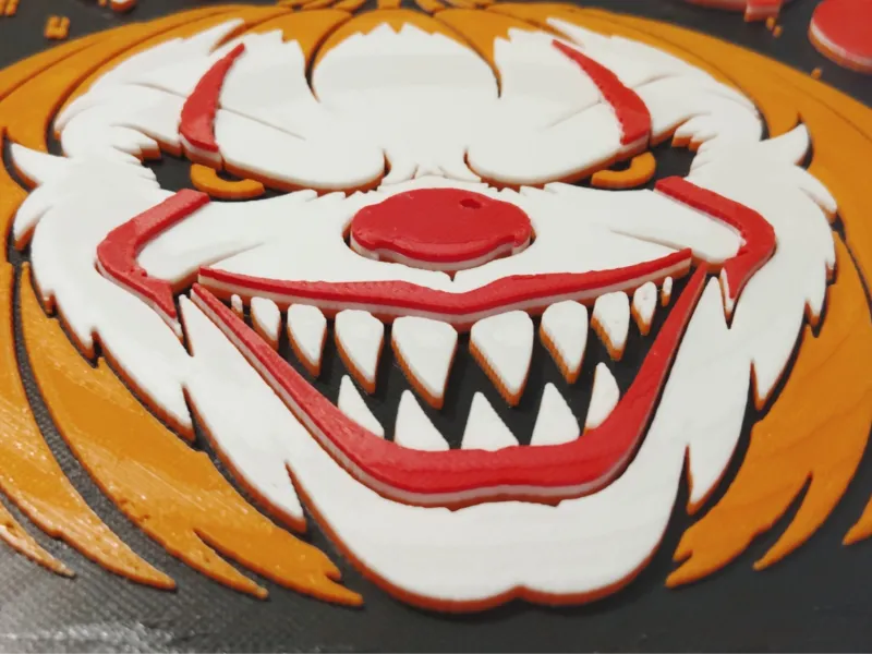 Pennywise Pumpkin Four-Color Halloween Relief