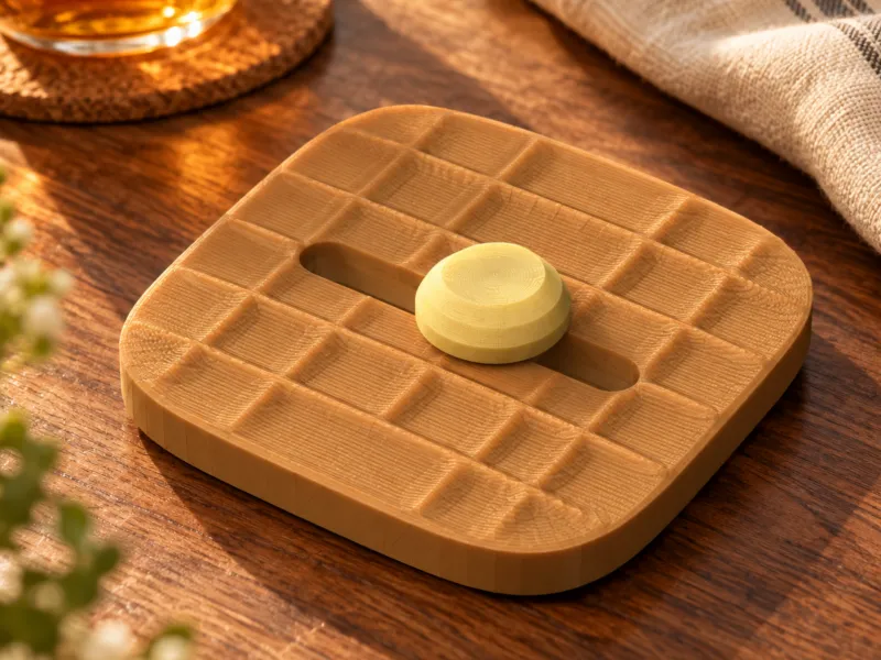 WAFFLEGLIDE — Waffle deslizante para manteiga