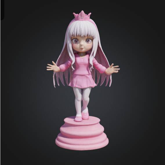 Anime Chess Set part : cute pink princess