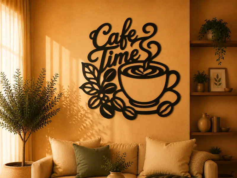Cafe Time Coffee 2D Wall Art