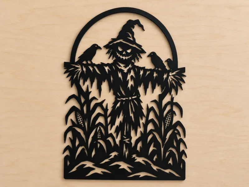Arte de pared de espantapájaros espeluznante, decoración del hogar