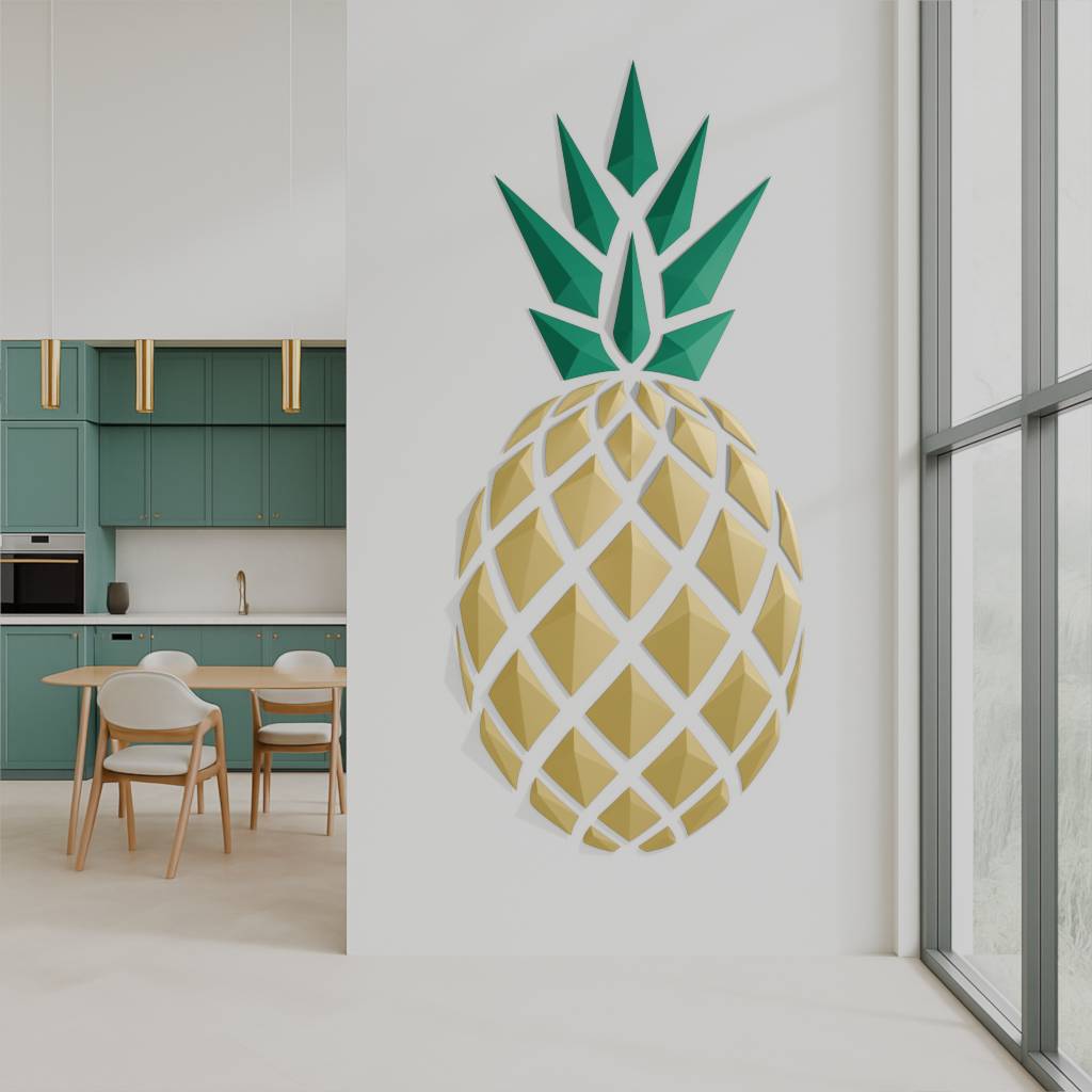 Ananas geometrico da parete