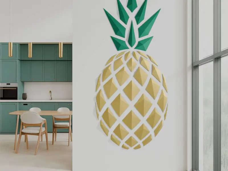 Arte mural geométrico Piña