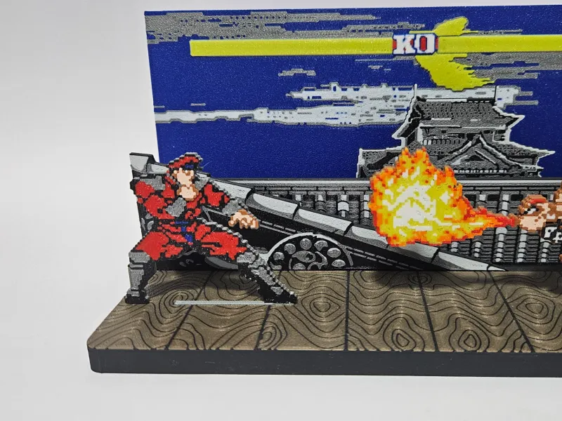 Mr.Bison Street Fighter Diorama & Keychain