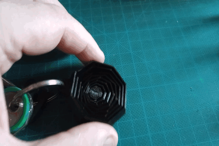 Fractal Fidget Hex Keychain