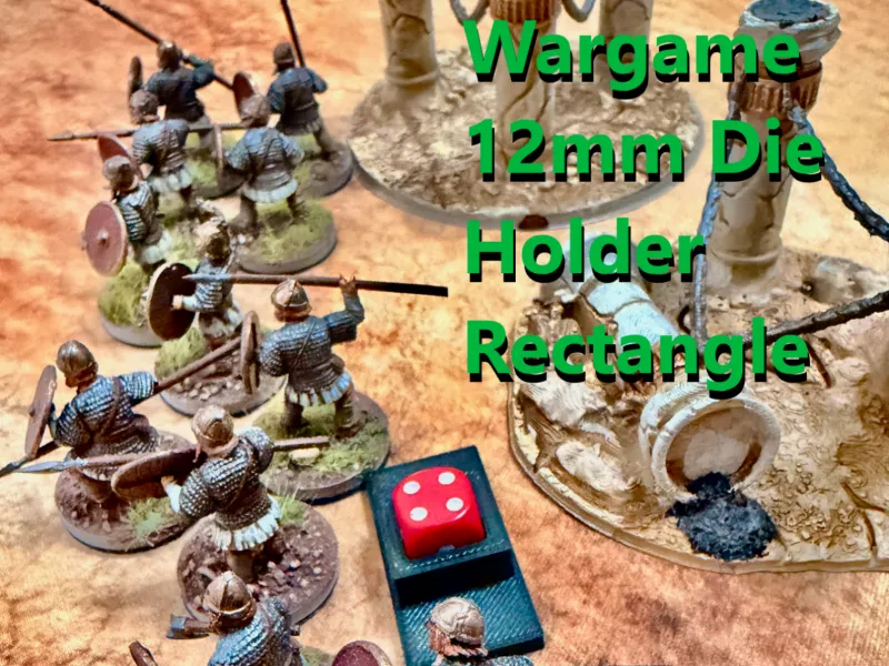 Wargame 12mm Die Holder Rectangle