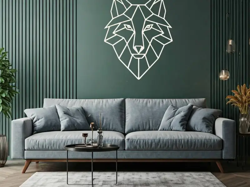 Lupo da parete WallArt - low poly