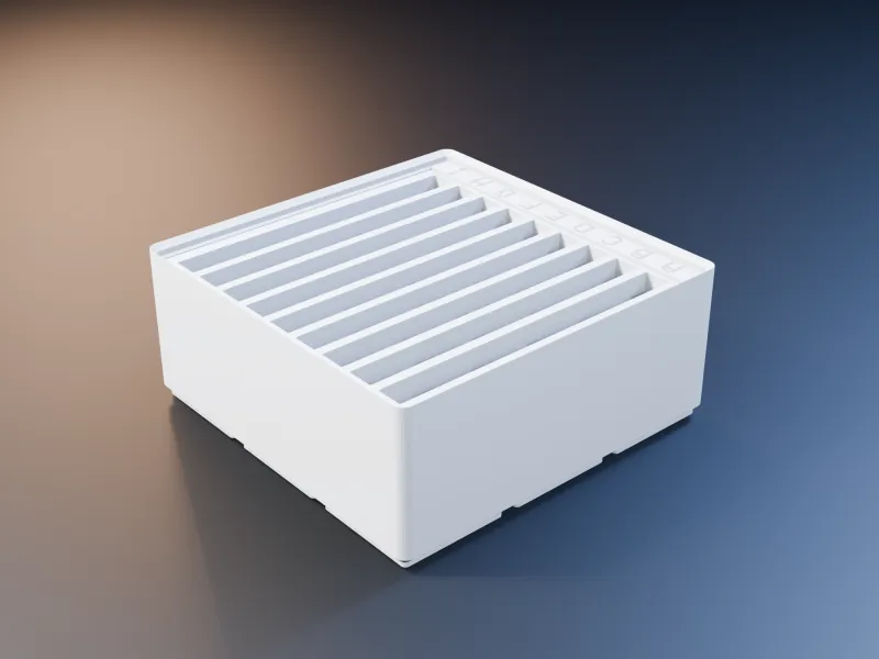 Gridfinity 2.5" SSD Holder, 3x3x7, Cutout-Text