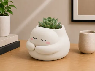 Sleepy Hugging Blob Planter/Pen Stand