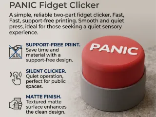 PANIC Button Silent Fidget Clicker