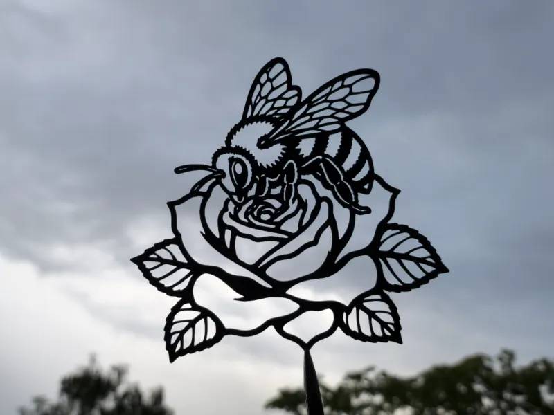 Bee and Rose Wall Art