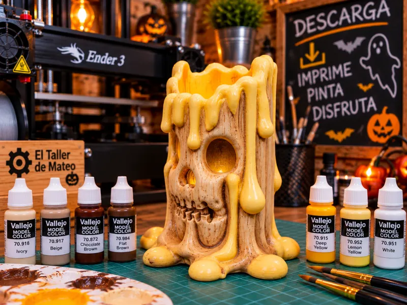 porta vela haloween