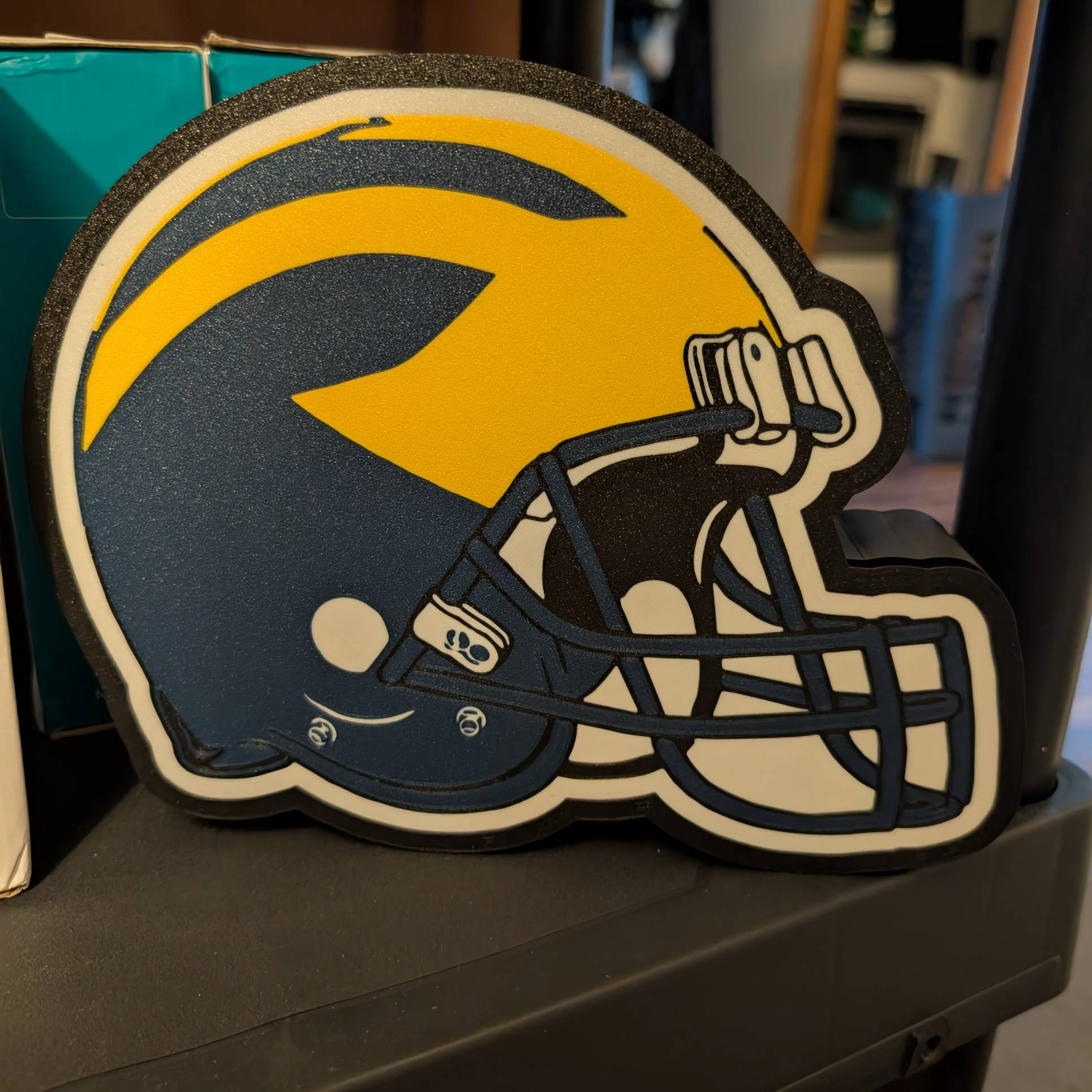 3D Printer Files | 3MF File | Michigan Football Helmet Lightbox ...