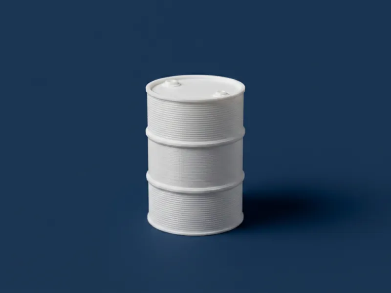 1:12 Scale Barrel 3D Model – Miniature Oil Drum