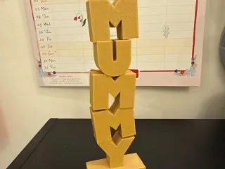 Mothers Day Mummy Trophy Block Letters Engraved Text