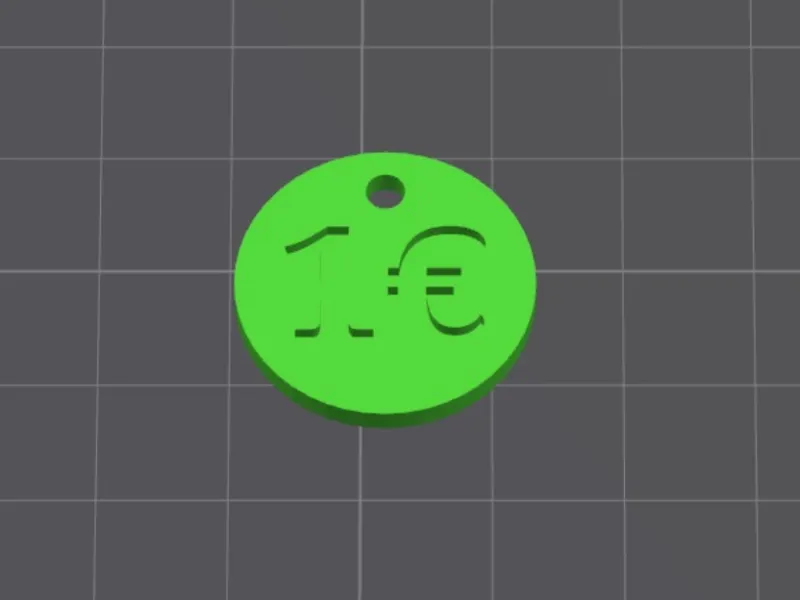 1Euro / 1 € - Spielgeld / Einkaufswagen Chip