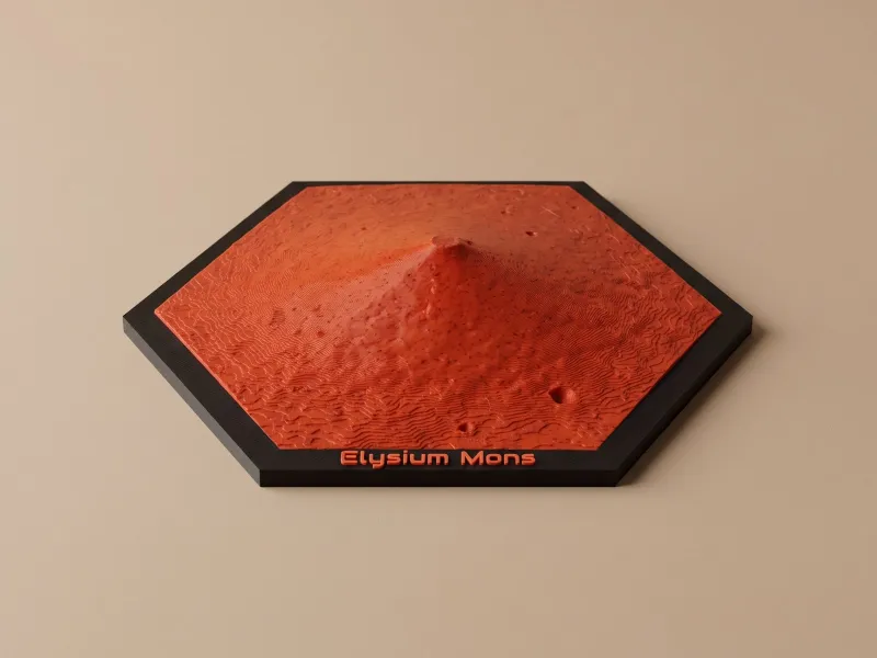 埃律西昂山——火星火山六角形拼片