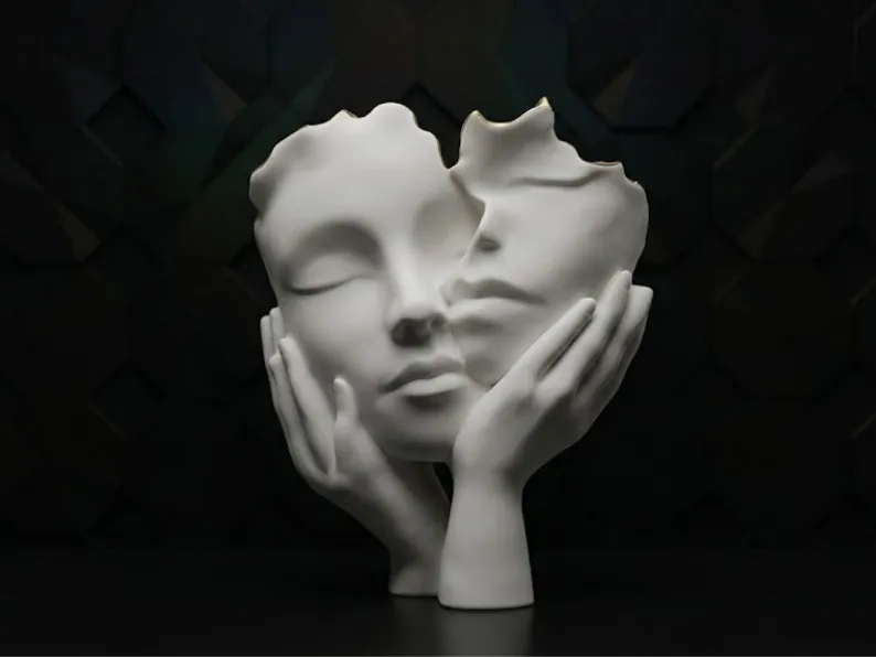 Abstract Face Sculpture | Modern Decorative Bust