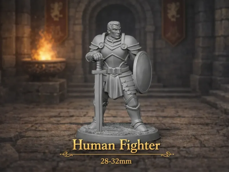 人类战士 - DND微缩模型