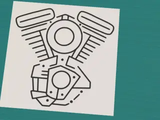 Motorcycle V engine