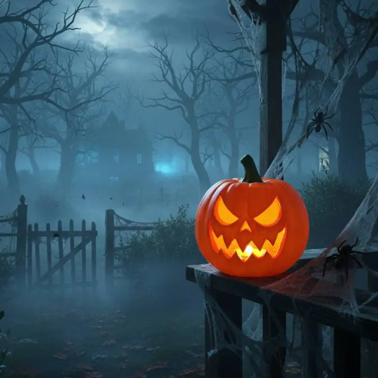 Lampada LED Tealight Zucca Intagliata Jack O'Lantern di Halloween