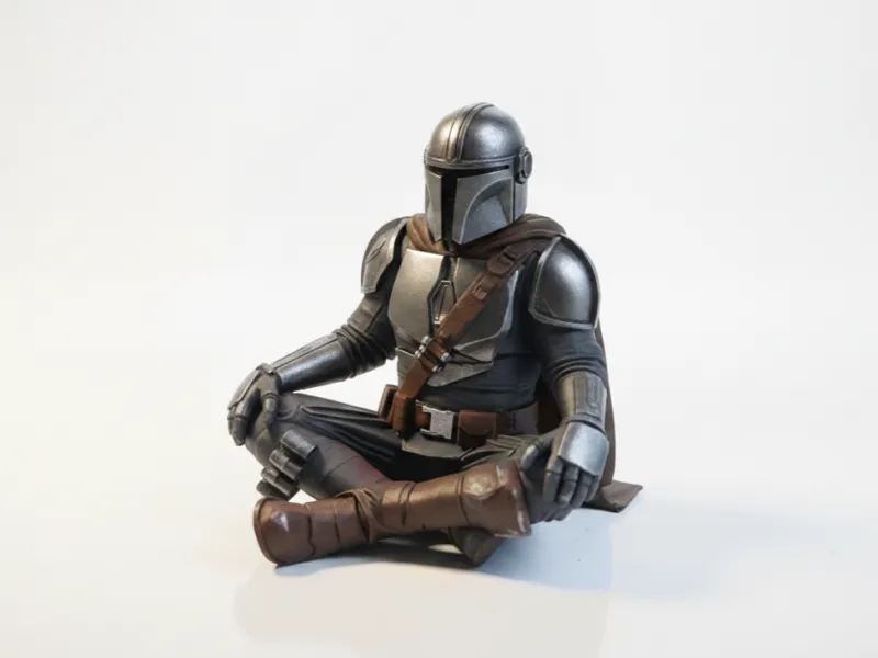 Meditating Mandalorian Figurine Star Wars 3D Printable