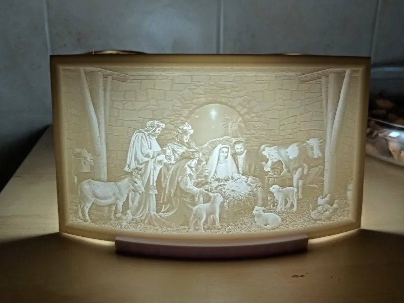 Lâmpada Litofânica de Natal Natividade 110/220V