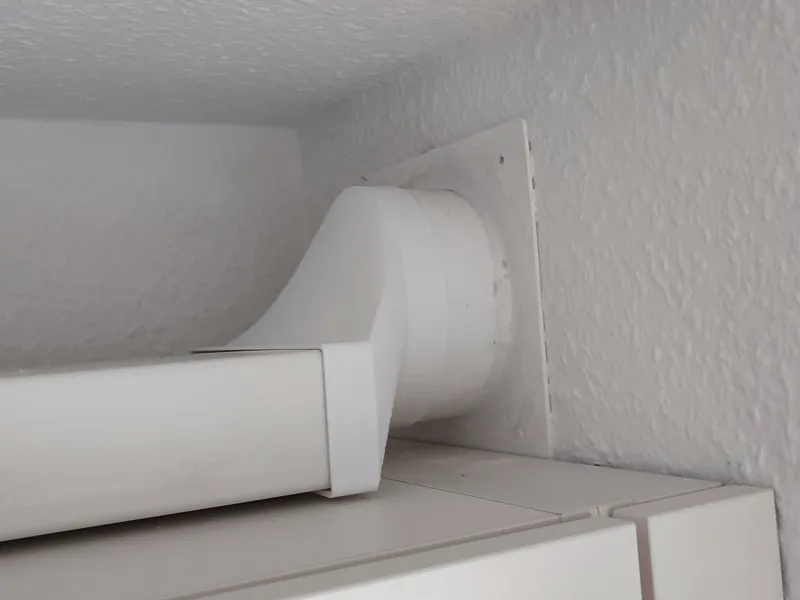 Küchenabluft-Adapter  Flachkanal auf Rundanschluss