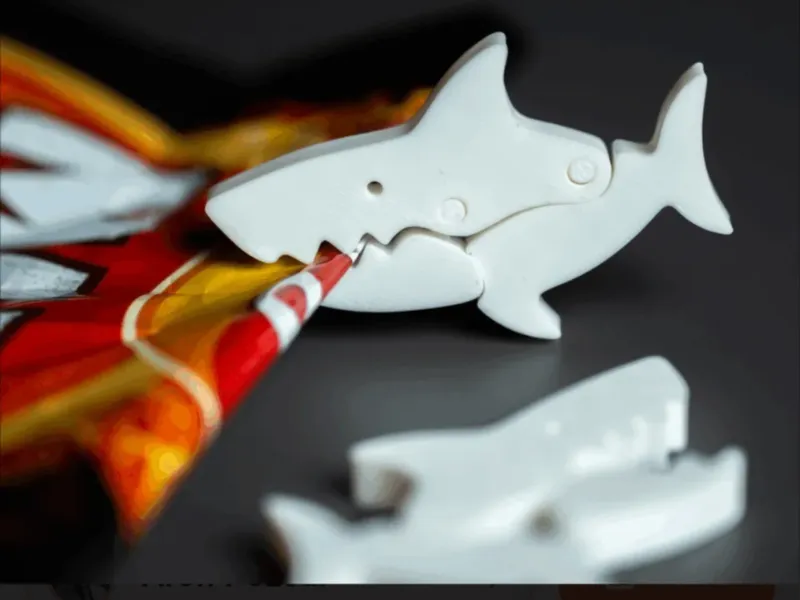 Bag Clip Shark (with lock, print in place)