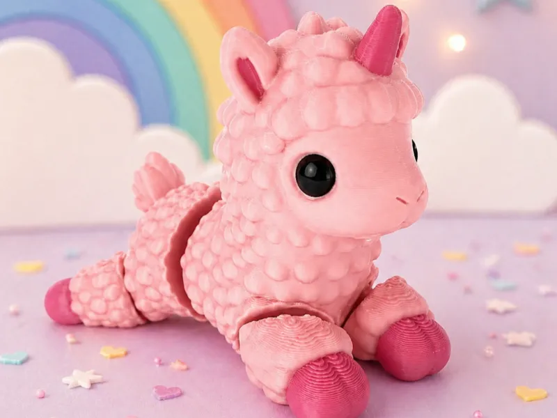 Flexi Lamacorn - Articulated Unicorn Lama