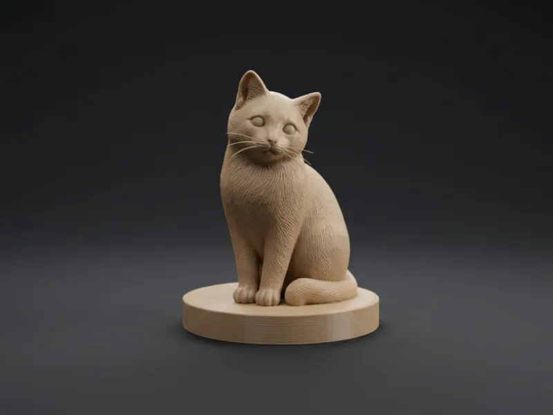 믹스 품종 고양이 - 사실적인 고양이 피규어 3D 모델