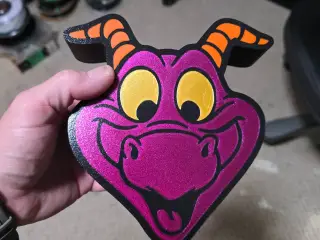 This is a Epcot Figment Dragon lightbox